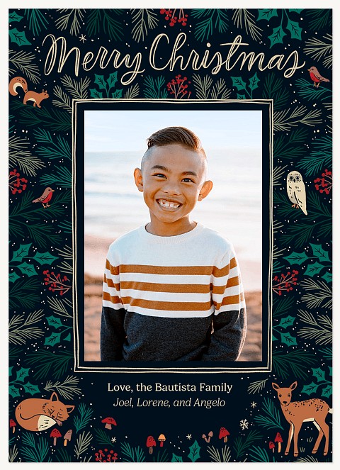 Woodland Forest Personalized Holiday Cards