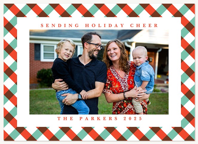 Merriest Plaid Personalized Holiday Cards