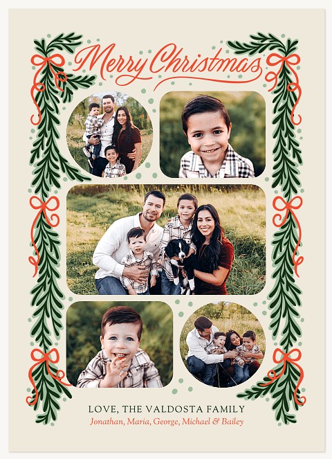 Garland Collage Personalized Holiday Cards