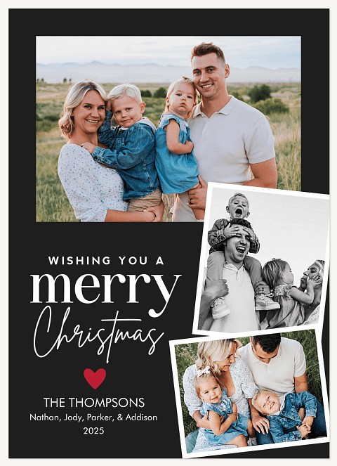 Dainty Heart Personalized Holiday Cards