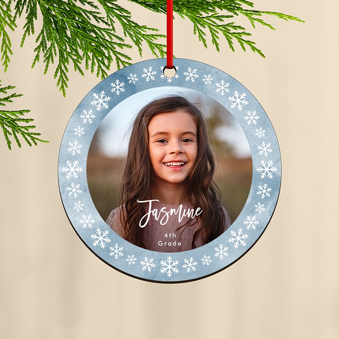 Snowflake Frame Custom Ornaments