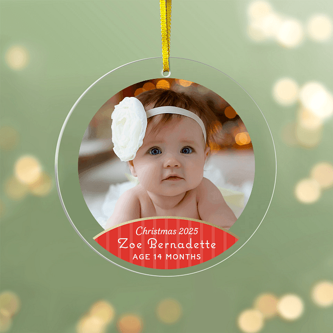 Gilded Ric Rac Personalized Ornaments