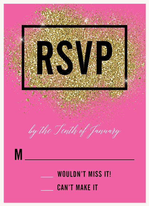 Modern Fashion Quinceañera RSVP Cards