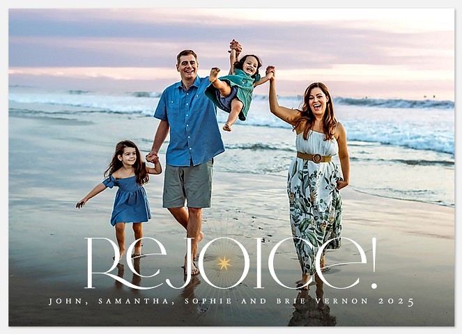 Starlit Rejoice Holiday Photo Cards