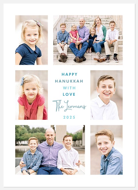 Hanukkah Grid Hanukkah Photo Cards