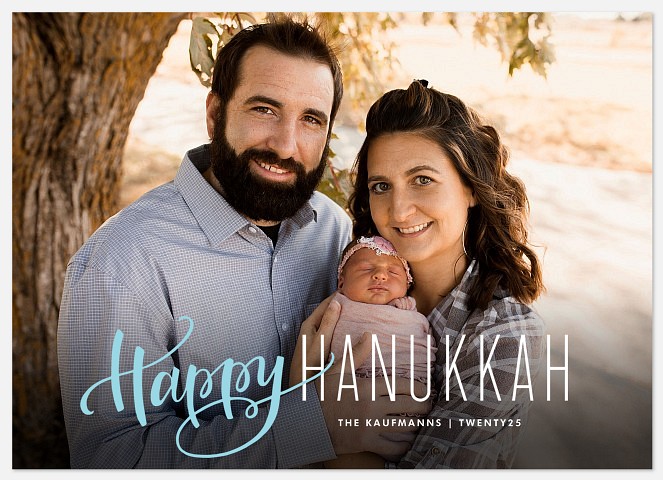 Hand-Lettered Hanukkah Hanukkah Photo Cards