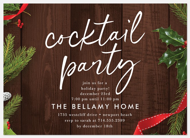 Cocktail Party Holiday Party Invitations