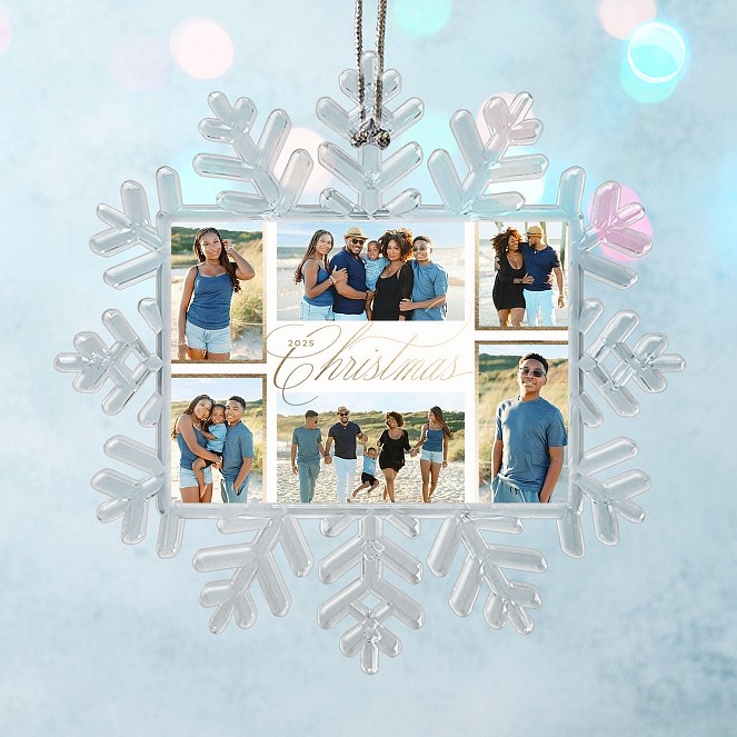 Elegant Script Personalized Ornaments