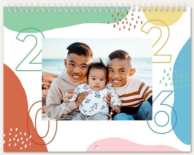 Multicolor Year Calendar Personalized Photo Calendars