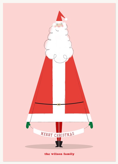 Santa Banner Personalized Holiday Cards
