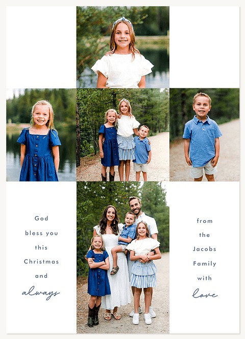 Modern Cross Personalized Holiday Cards