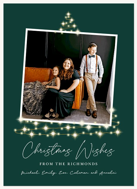Shining Tree Personalized Holiday Cards