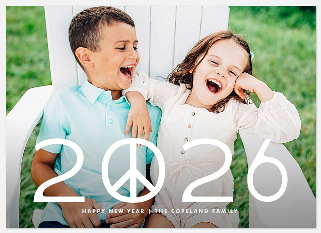 Peaceful Year Holiday Photo Cards