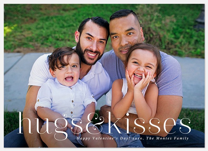 Hugs & Kisses Valentine Photo Cards