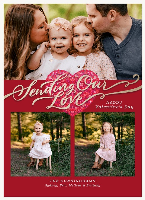 Jeweled Heart Valentines Cards