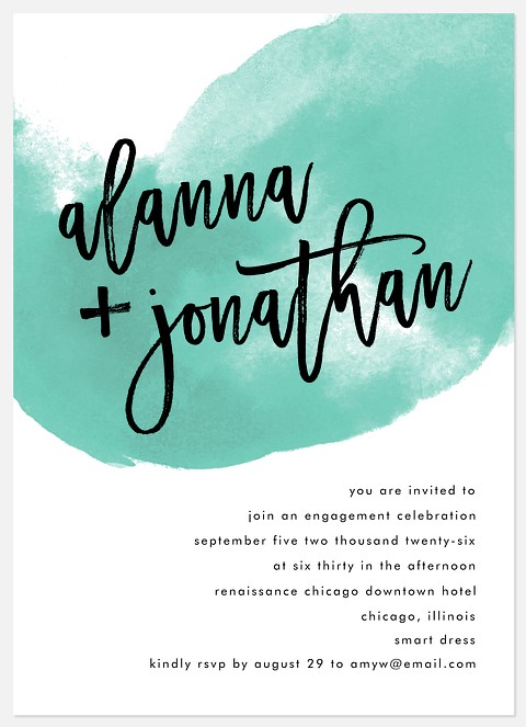 Ocean Wave Engagement Party Invitations