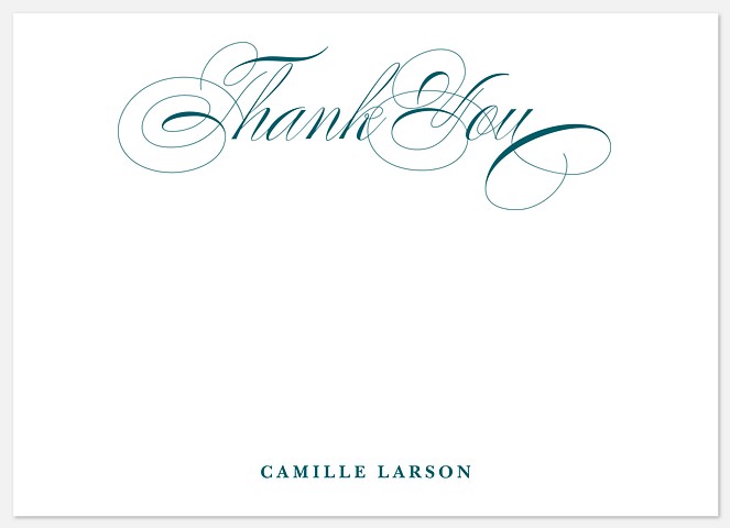 Flourish Type Thank You Cards 