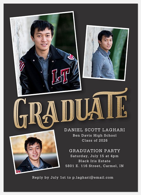 Antique Letters Graduation Cards