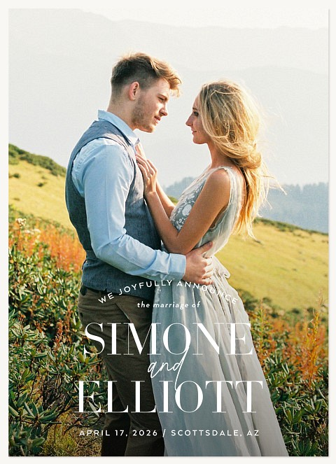 Simply Devoted Wedding Announcements