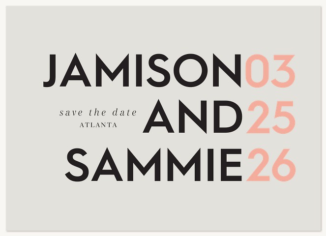 Numbers Save the Date Cards