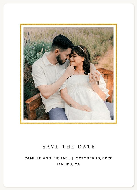 Elegant Outline Save the Date Magnets