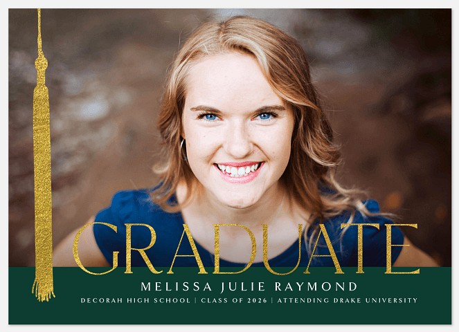 Golden Tassel Graduation Cards
