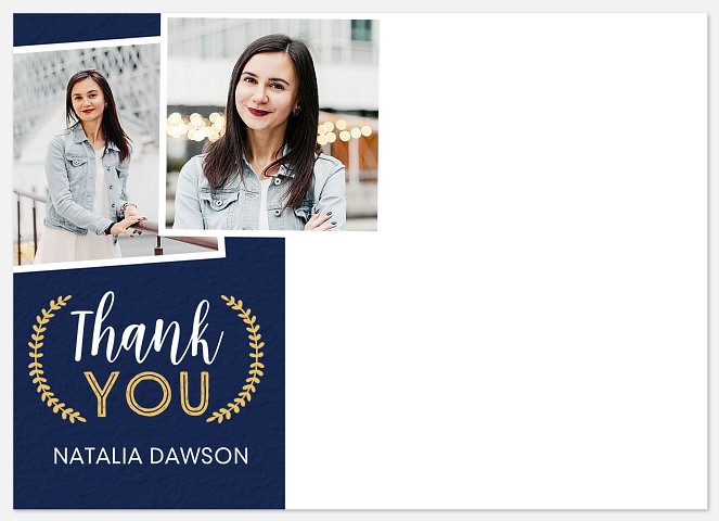 Whimsical Laurel Thank You Cards 