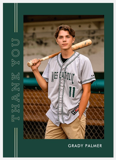 Collegiate Style Thank You Cards 