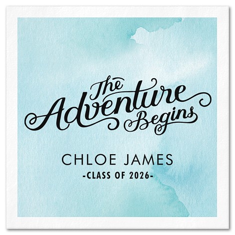 Adventure Begins Custom Napkins