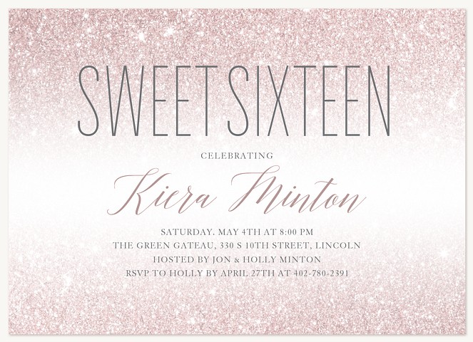 She Shines Teen Birthday Invitations