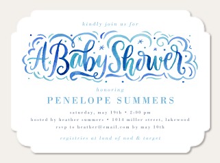 Calligraphic Baby Shower