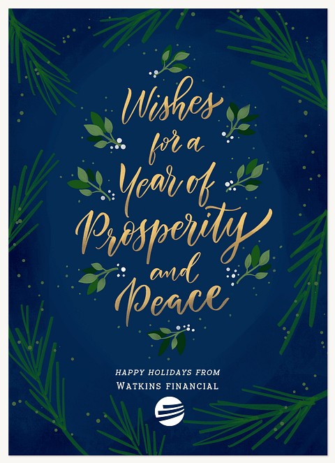 Prosperity & Peace Business Holiday Cards