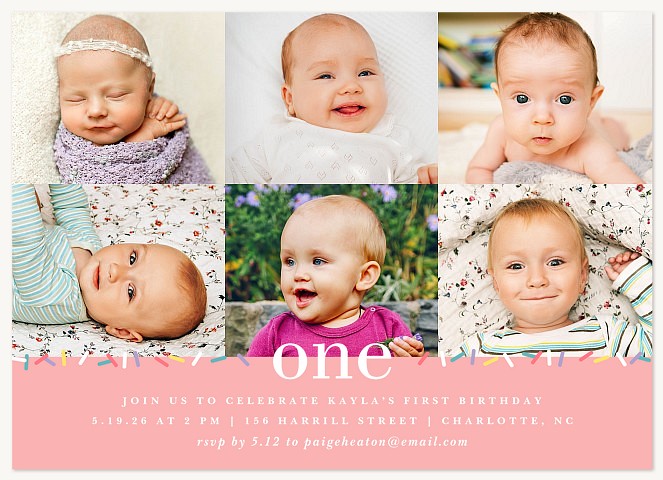Sprinkled One First Birthday Invitations