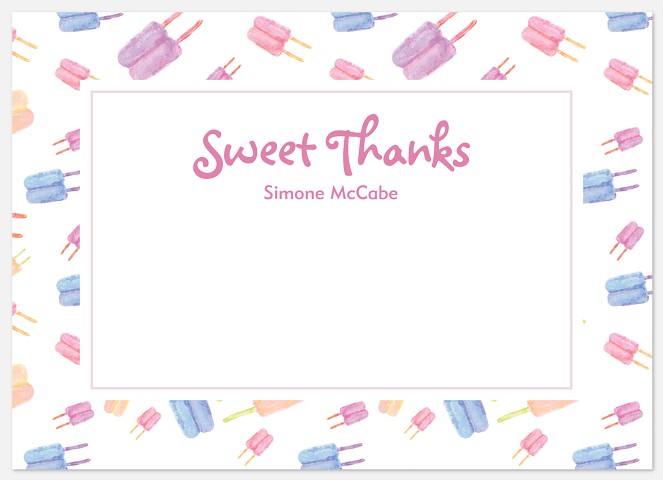 Sweet Pops Thank You Cards 