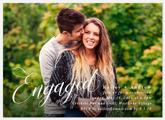 Engaged Script Engagement Party Invitations