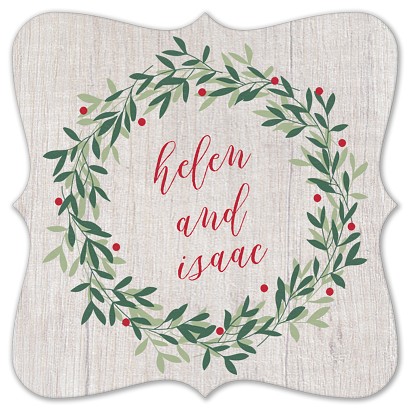 Mistletoe Wreath Custom Coasters