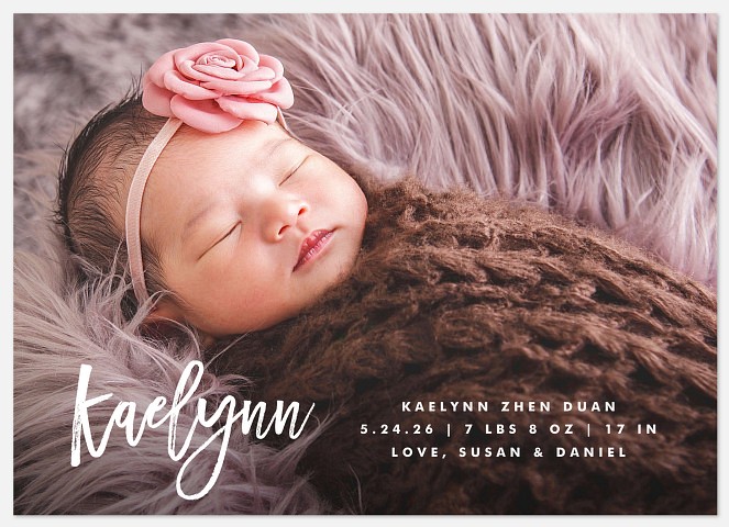Signature Style Baby Birth Announcements