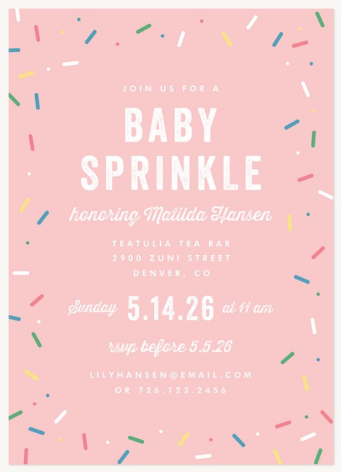 Sweet Sprinkle Baby Shower Invites