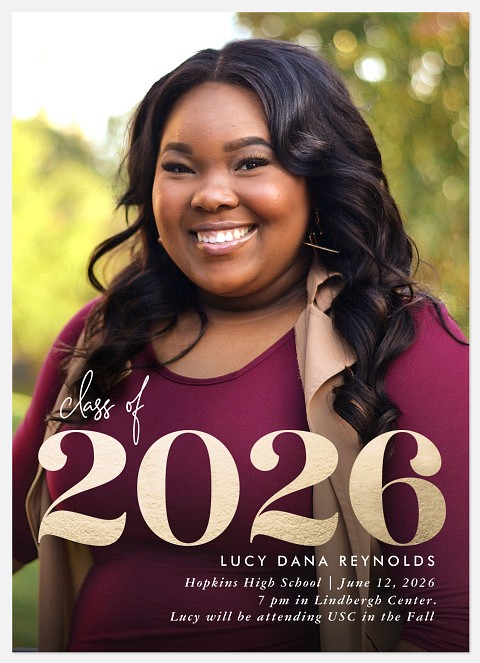 Gilded Year Graduation Cards