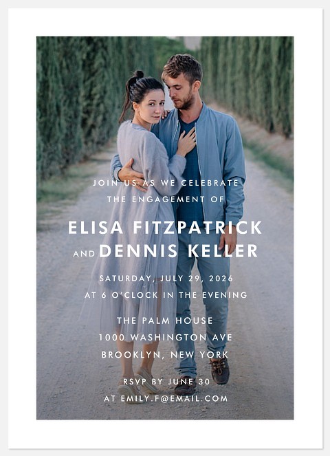 Mod Window Engagement Party Invitations