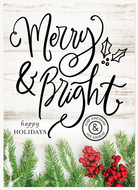 Woodland Farmhouse Business Holiday Cards