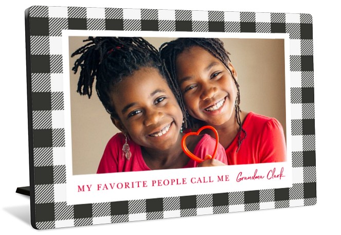 Bold Checkerboard Tabletop Photo Panel