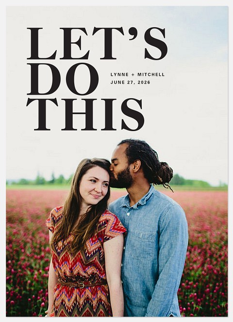 Let's Do This Save the Date Photo Cards