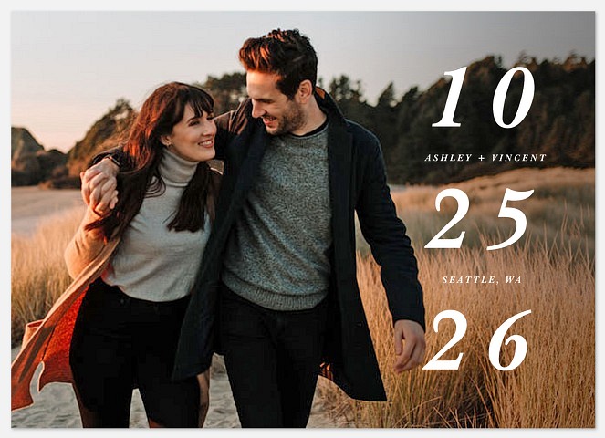 Stacked Elegance Save the Date Photo Cards