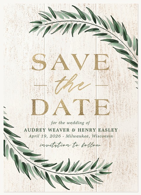 Grecian Laurels Save the Date Cards