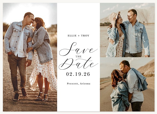 Lovely Trio Save the Date Cards