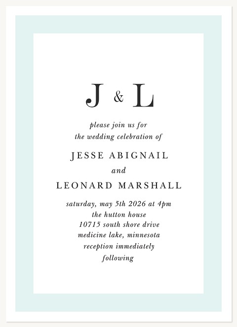 Minimalist Wedding Invitations