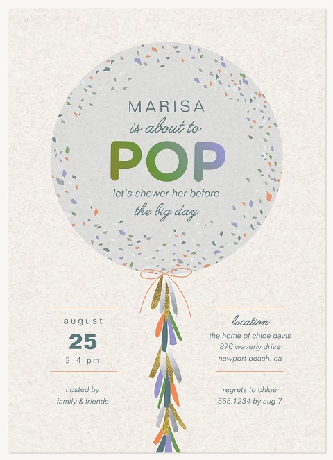 Pop Baby Shower Invites