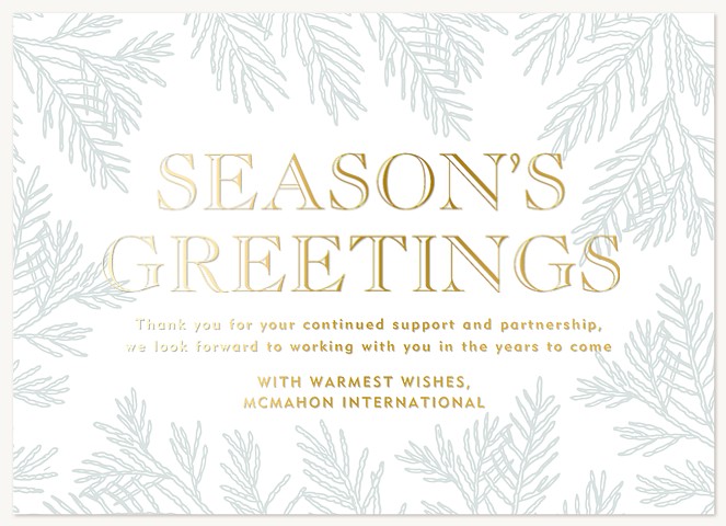 Subtle Pine Business Holiday Cards