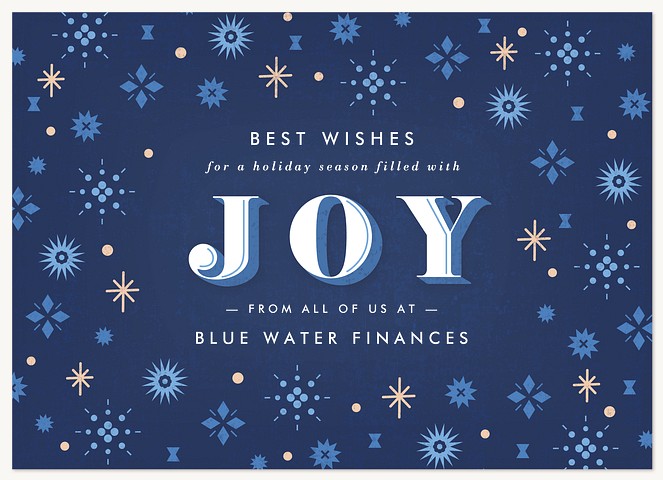 Modern Flurry Business Holiday Cards